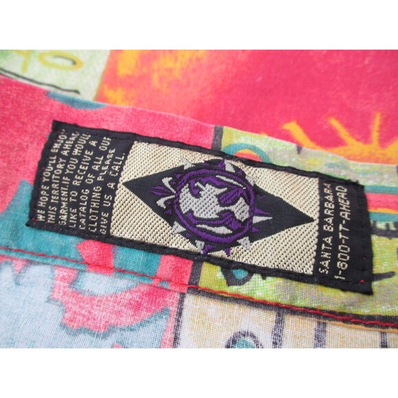 Territory Ahead Shirt Men Large L All Over Graphic Print Cotton Button Up 90s - Picture 6 of 11